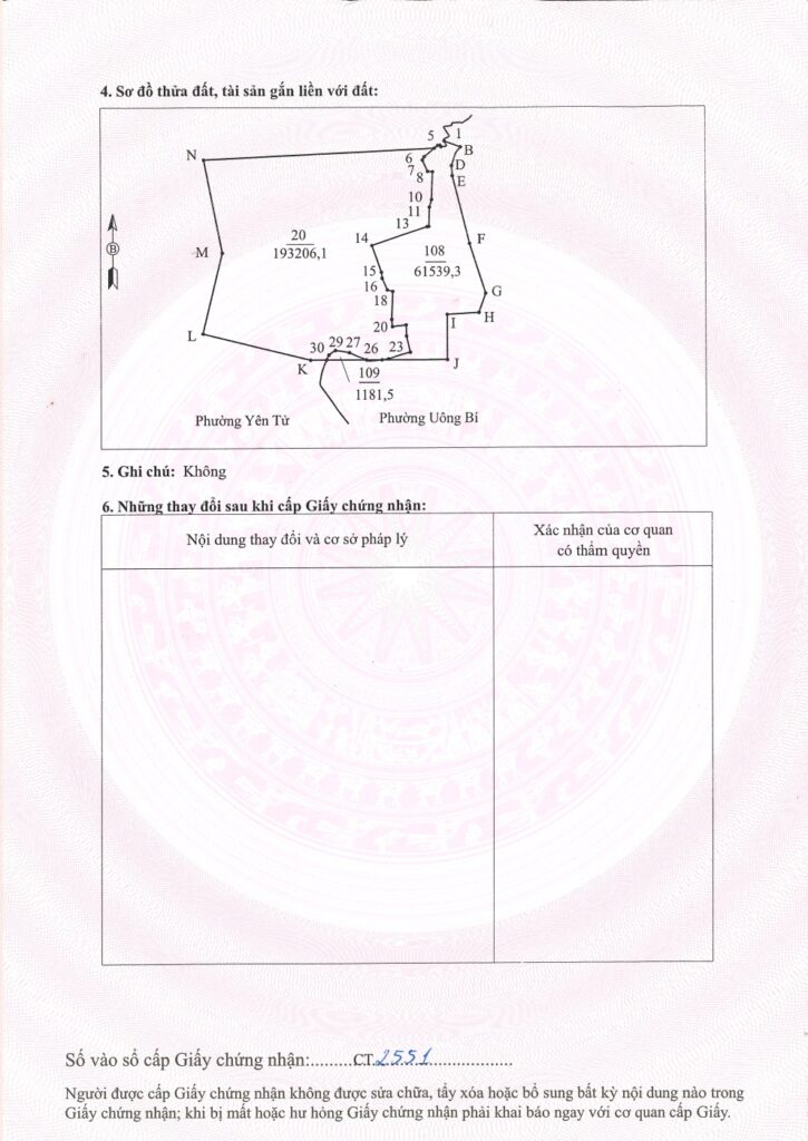 Giấy chứng nhận Quyền Sử Dụng Đất của Thiên Phúc Vĩnh Hằng